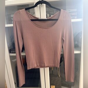 Zara Mauve Pink Long Sleeve Top- size Medium